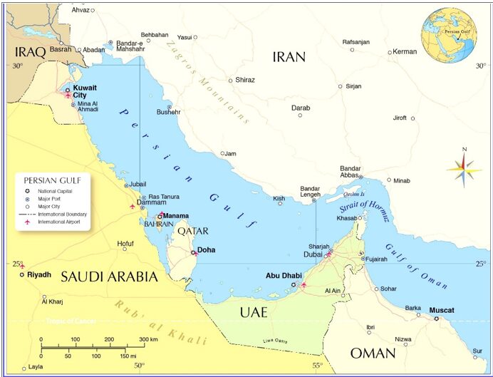 map of persian gulf